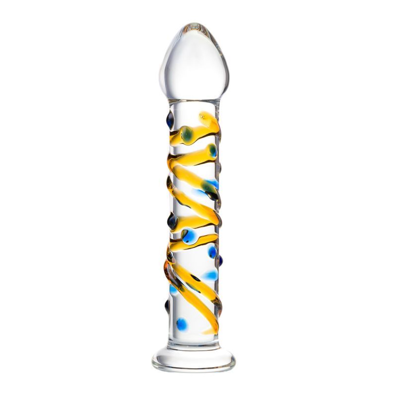 Sexus Glass Dildo Yellow 17.2cm - Hush Store Sydney 