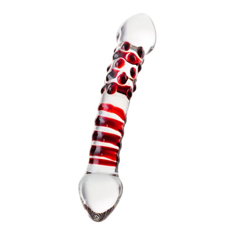 Sexus Glass Dildo Red Delight 19cm - Hush Store Sydney 