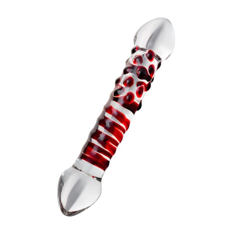 Sexus Glass Dildo Red Delight 19cm - Hush Store Sydney 