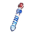 Sexus Glass Dildo Blue Red 20.5cm - Hush Store Sydney 