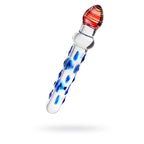 Sexus Glass Dildo Blue/Red 20 cm - Hush Store Sydney 