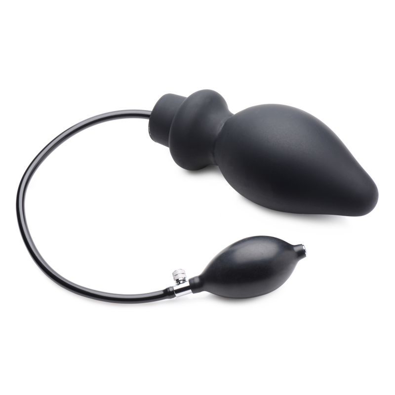 Ass Pand Large Inflatable Silicone Plug Black - Hush Store Sydney 