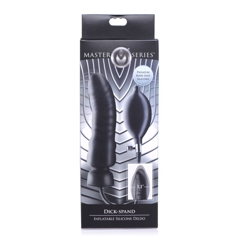 Dick Spand Inflatable Silicone Dildo Black - Hush Store Sydney 