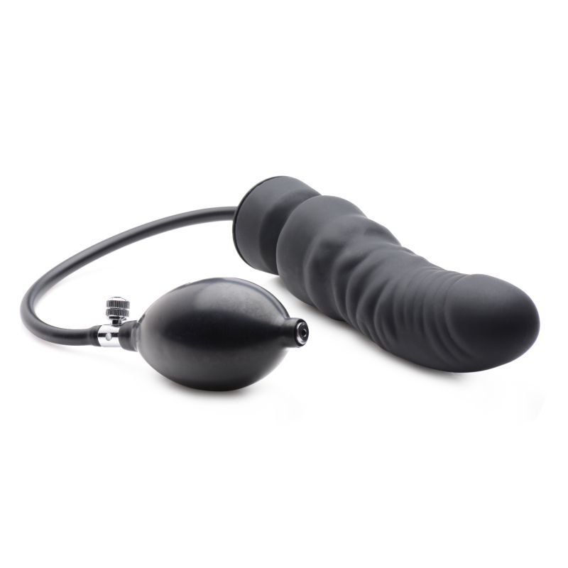 Dick Spand Inflatable Silicone Dildo Black - Hush Store Sydney 