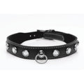 Bling Vixen Leather Choker w Clear Rhinestones - Hush Store Sydney 