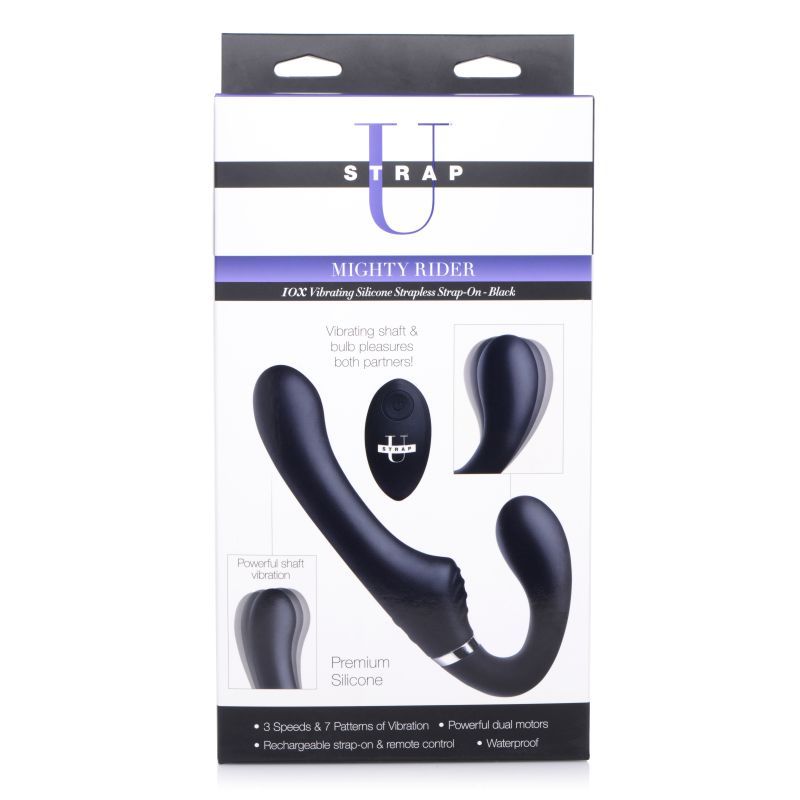Mighty Rider 10X Strapless Strap-On Black w Remote
