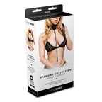 Whip Smart Diamond Collar and Leash Black