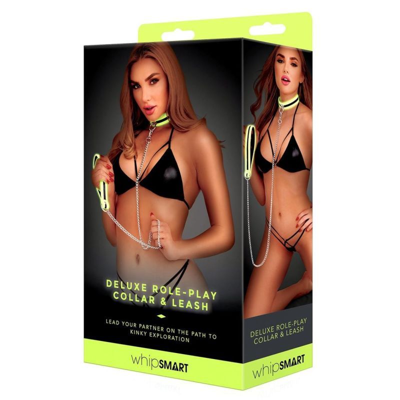 Whip Smart Glow In The Dark Deluxe Collar and Leash