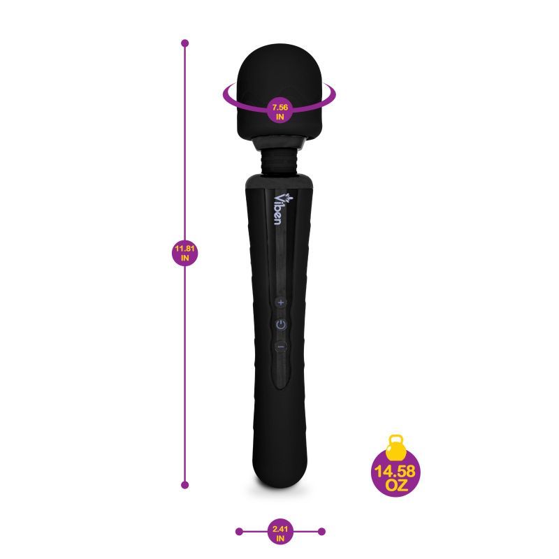 Viben Obsession Rechargeable Wand Massager Black - Hush Store Sydney 