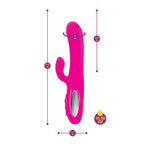 Viben Hypnotic Thrusting Rabbit Vibe w Swinging Clit Stim Hot Pink - Hush Store Sydney 