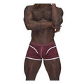 Male Power Sport Mesh Mini Short Burgundy - Hush Store Sydney 