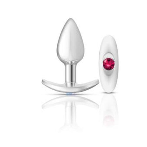 Cheeky Charms Silver Anchor Butt Plug  w Clear and Teal Jewel Kit - Hush Store Sydney 