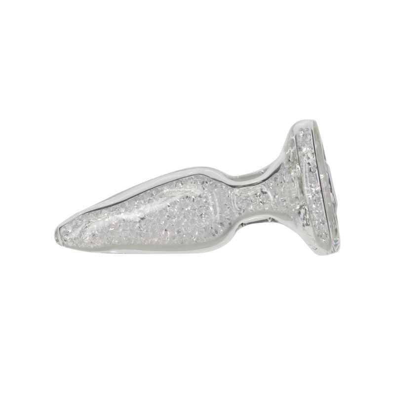 Pillow Talk Fancy Luxurious Glass Anal Plug w Clear Gem - Hush Store Sydney 
