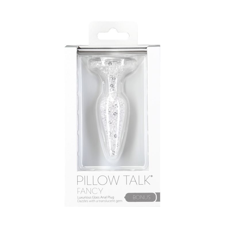 Pillow Talk Fancy Luxurious Glass Anal Plug w Clear Gem - Hush Store Sydney 