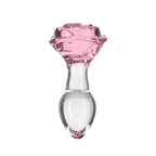 Pillow Talk Rosy Luxurious Glass Anal Plug w Clear Gem - Hush Store Sydney 