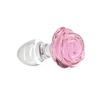 Pillow Talk Rosy Luxurious Glass Anal Plug w Clear Gem - Hush Store Sydney 
