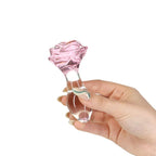 Pillow Talk Rosy Luxurious Glass Anal Plug w Clear Gem - Hush Store Sydney 
