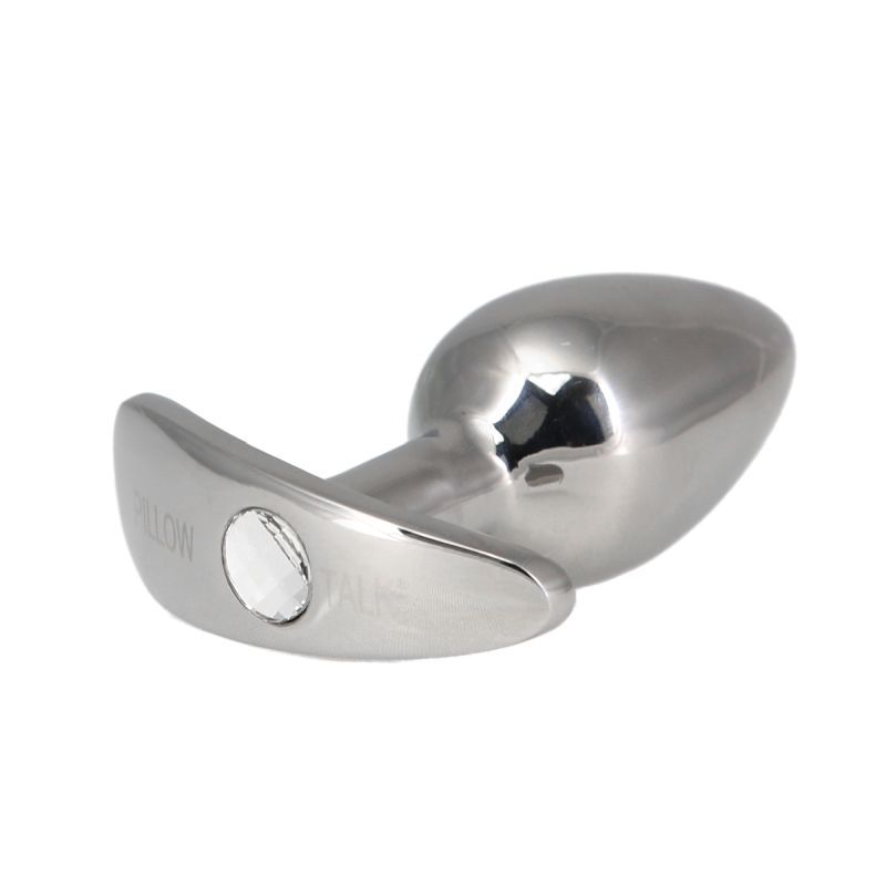 Pillow Talk Sneaky Luxurious Stainless Steel Anal Plug w Swarovski Crystal - Hush Store Sydney 
