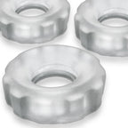 Super Hunkyjunk 3 Pc Cockrings Clear Ice - Hush Store Sydney 