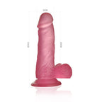 Jelly Studs 6in Crystal Dildo Small Pink