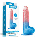 Dazzle Studs Dildo 7.5in Pink/Blue - Hush Store Sydney 