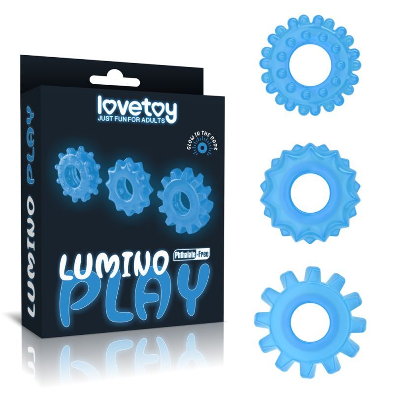 Lumino Play Penis Rings 3 Pc - Hush Store Sydney 
