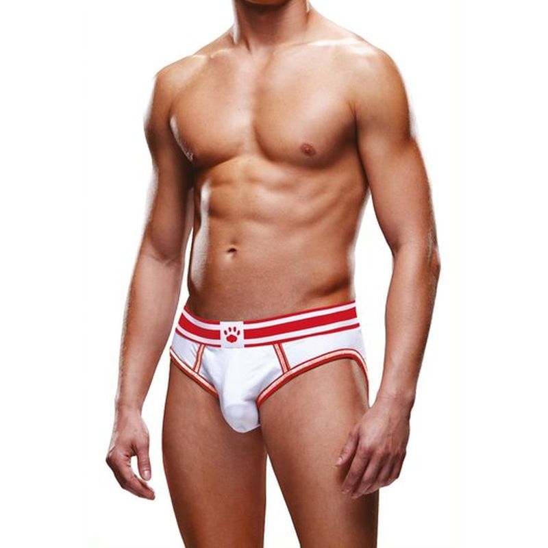 Prowler Open Back Brief White/Red - Hush Store Sydney 