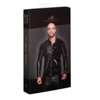 Powerwetlook PVC Long Sleeved Shirt w Button Placket - Hush Store Sydney 
