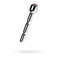 Silver Metal Urethral Plug w Ruby Rhinestone - Hush Store Sydney 