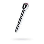Silver Metal Urethral Plug w Ruby Rhinestone - Hush Store Sydney 
