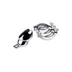 Silver Metal Chastity Cage Adjustable - Hush Store Sydney 