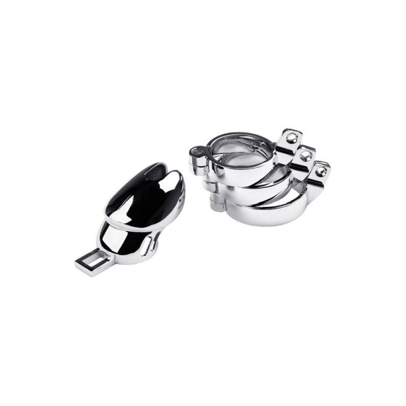Silver Metal Chastity Cage Adjustable - Hush Store Sydney 