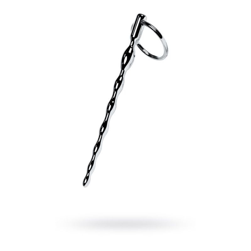 Silver Metal Braided Urethral Plug w Replaceable Ring - Hush Store Sydney 