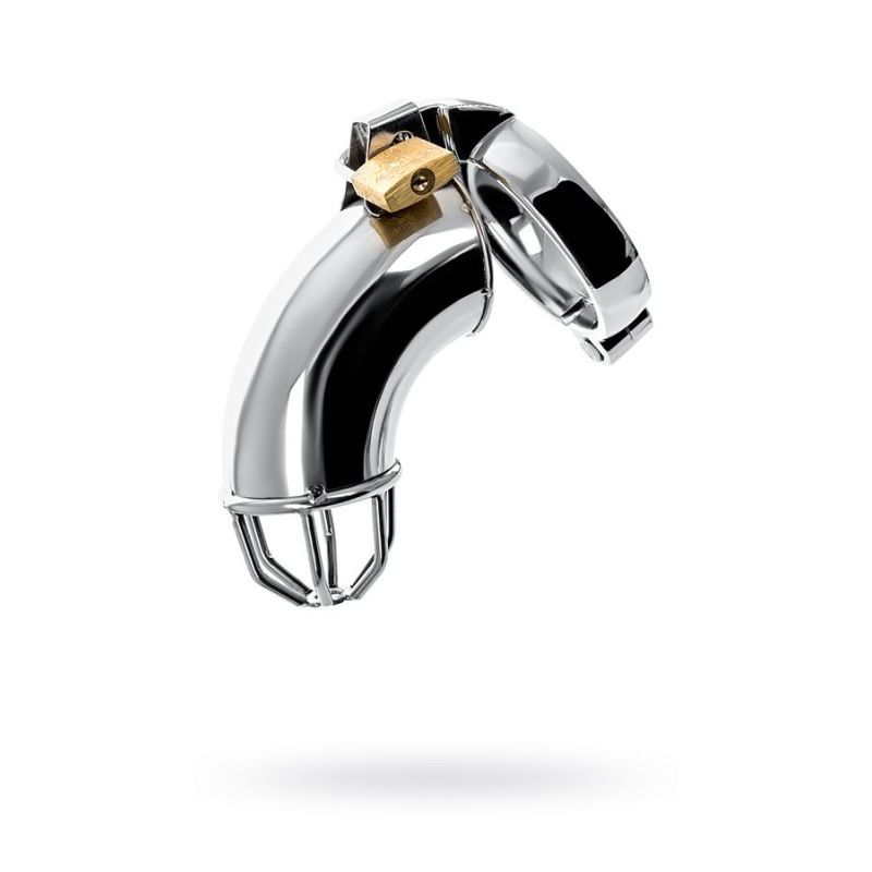Silver Metal Cock Cage w Rings and Lock - Hush Store Sydney 