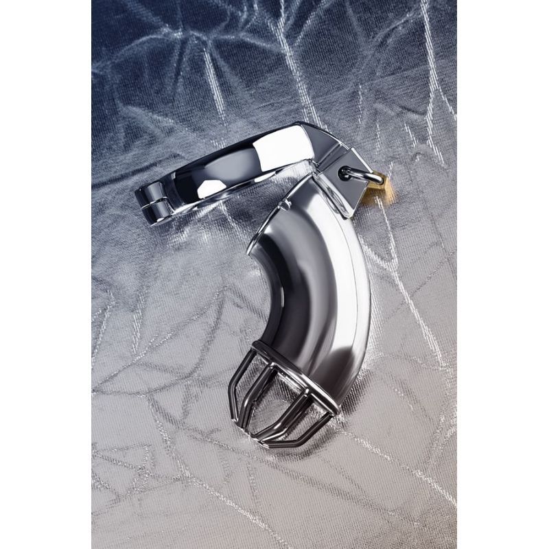 Silver Metal Cock Cage w Rings and Lock - Hush Store Sydney 