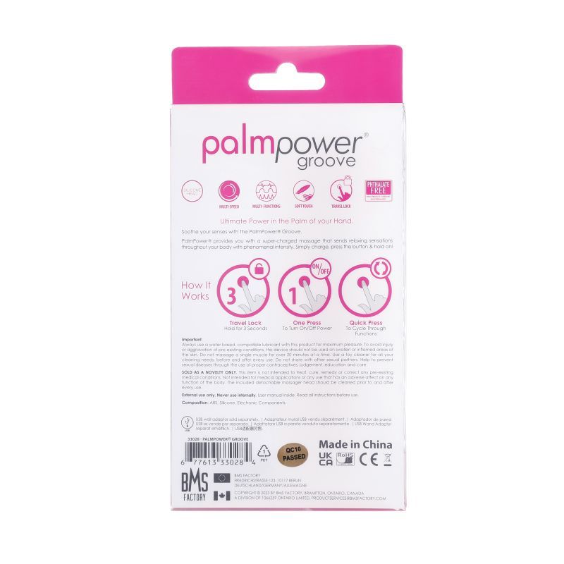 PalmPower Groove Mini Wand Fuchsia - Hush Store Sydney 