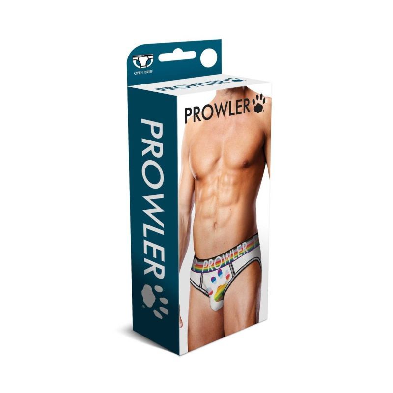 Prowler Oversized Paw Open Back Brief White - Hush Store Sydney 