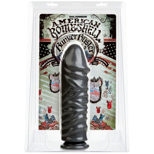 Bunker Buster 10.7in Anal Dildo Gun Metal - Hush Store Sydney 
