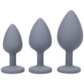 Silicone Anal Trainer Set 3 Pc Grey - Hush Store Sydney 
