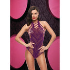 Bling Bling Fishnet Bodysuit Purple - Hush Store Sydney 