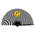 Trippy Checkers Melty Face Blacklight Folding Fan - Hush Store Sydney 