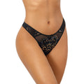 Floral Lace Thong Black - Hush Store Sydney 