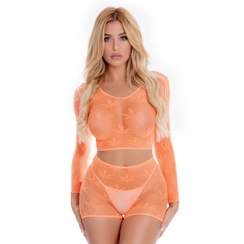 Leaf It To Me Short Set Orange - Hush Store Sydney 