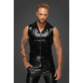 Snake Wetlook Sleeveless Zip-up Top with Sheer Hood - Hush Store Sydney 