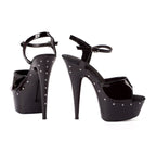 Rhinestone Platform Black 6in - Hush Store Sydney 