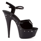 Rhinestone Platform Black 6in - Hush Store Sydney 
