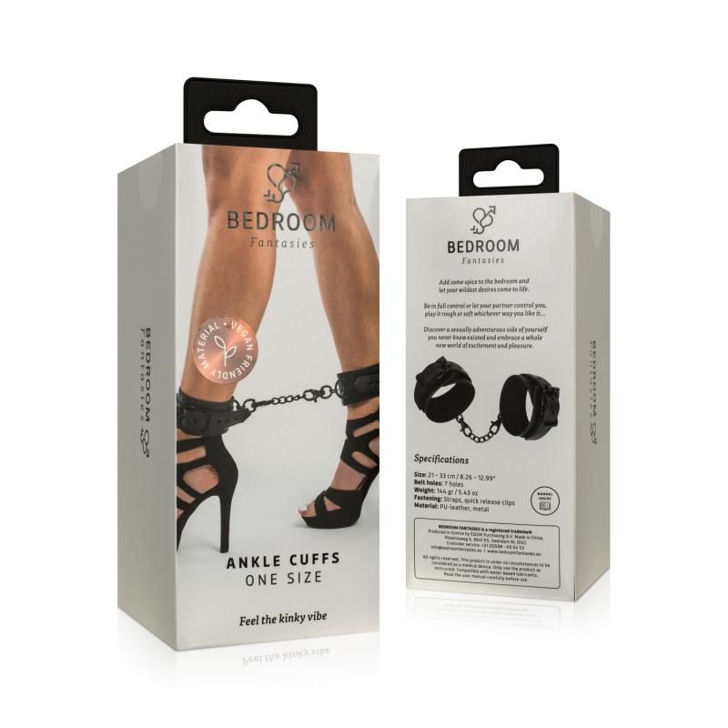 Faux Leather Ankle Cuffs Black - Hush Store Sydney 