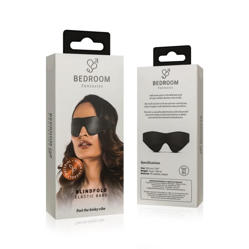 Faux Leather Blindfold Black - Hush Store Sydney 