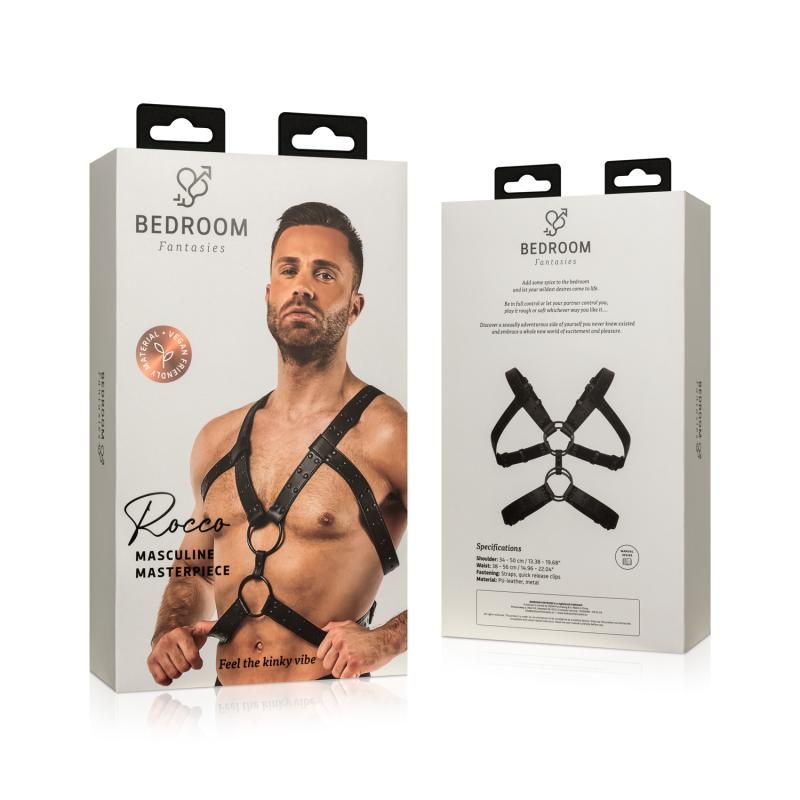 Rocco Bondage Harness Black - Hush Store Sydney 