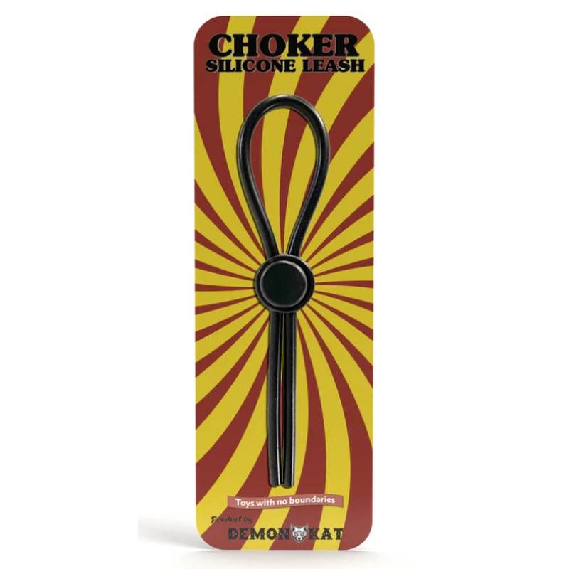 Silicone Choker Leash Black - Hush Store Sydney 